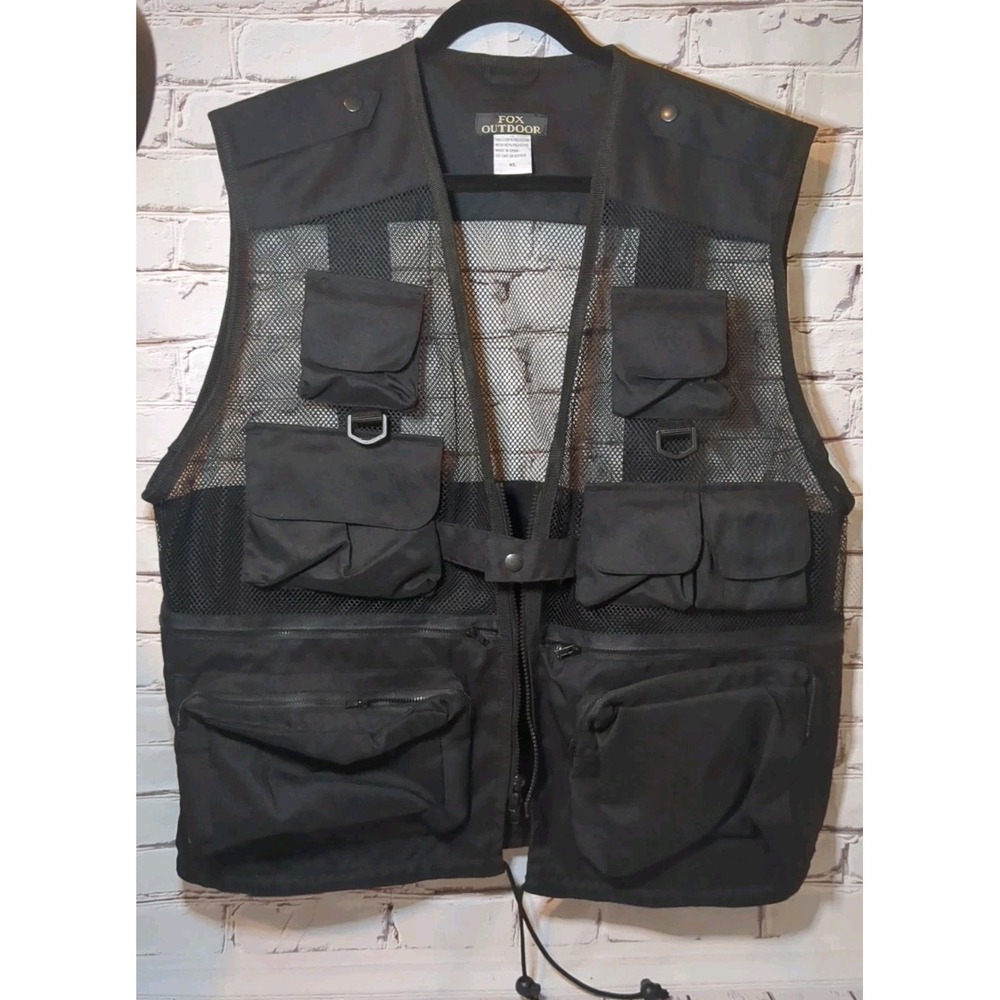 Fox Outdoor Mesh Fishing Vest‎ Black Multi Pocket XL
